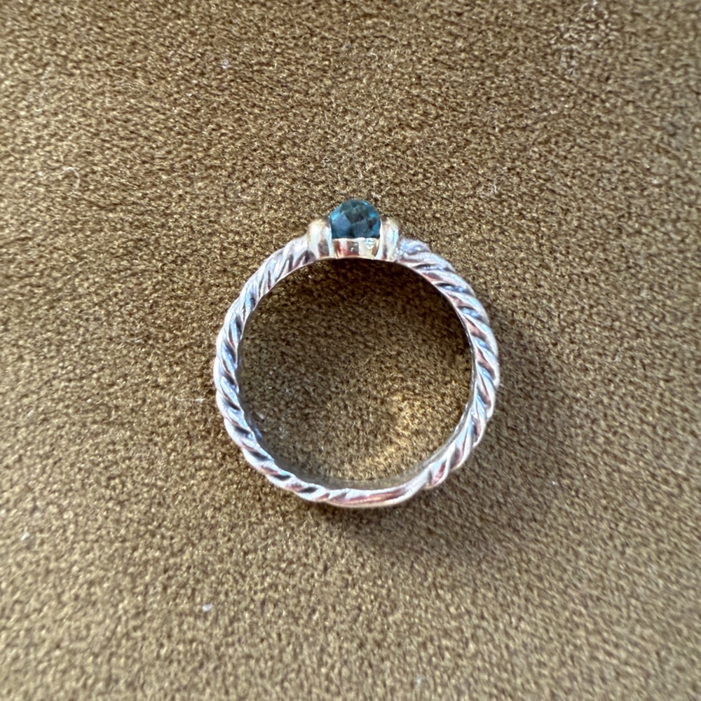 David Yurman Blue Topaz Stacking Ring